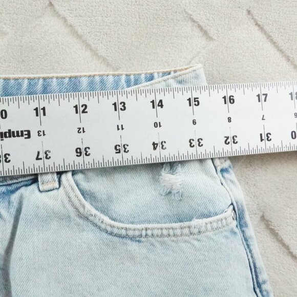 Zara Light Blue High Waist Denim Shorts - Picture 5 of 9